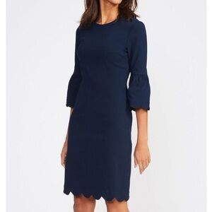 J. McLaughlin Elle Navy 3/4 Sleeve Dress size 10